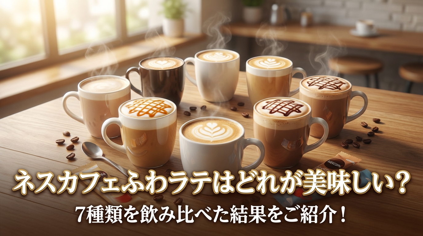 ネスカフェふわラテはどれが美味しい?7種類を飲み比べた結果をご紹介!