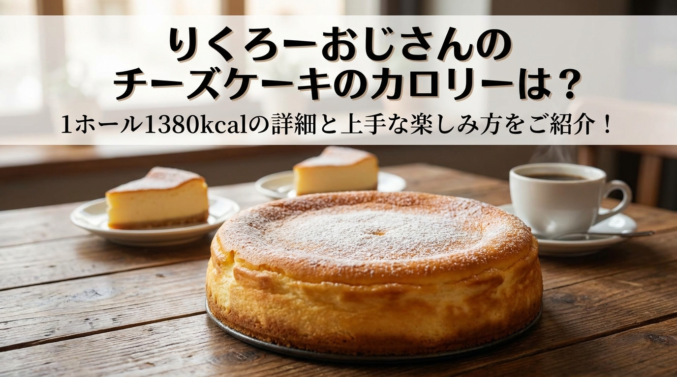りくろーおじさんのチーズケーキのカロリーは？1ホール1380kcalの詳細と上手な楽しみ方をご紹介！