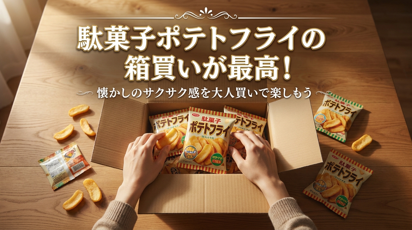 駄菓子ポテトフライの箱買いが最高！懐かしのサクサク感を大人買いで楽しもう