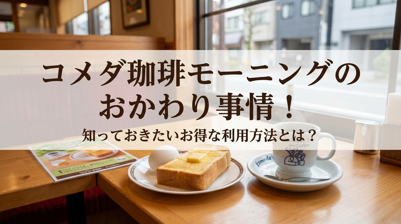 コメダ珈琲モーニングのおかわり事情!知っておきたいお得な利用方法とは?