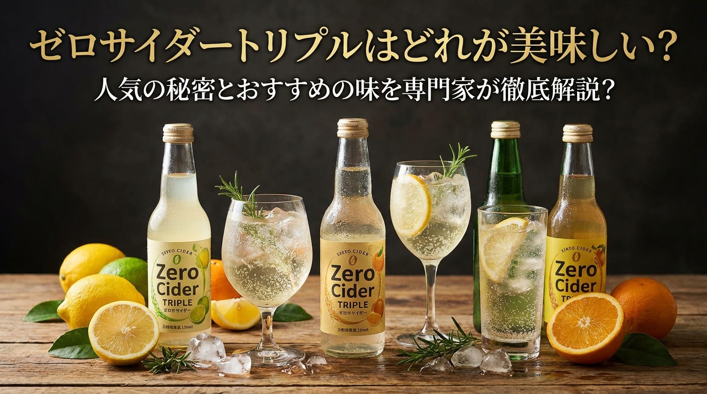 ゼロサイダートリプルはどれが美味しい？人気の秘密とおすすめの味を専門家が徹底解説？
