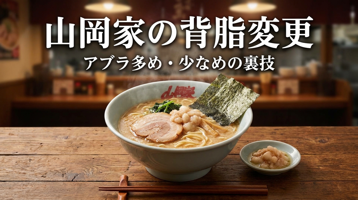 山岡家の背脂変更とはどんな注文？料金や味の変化、おすすめの組み合わせまで徹底解説！