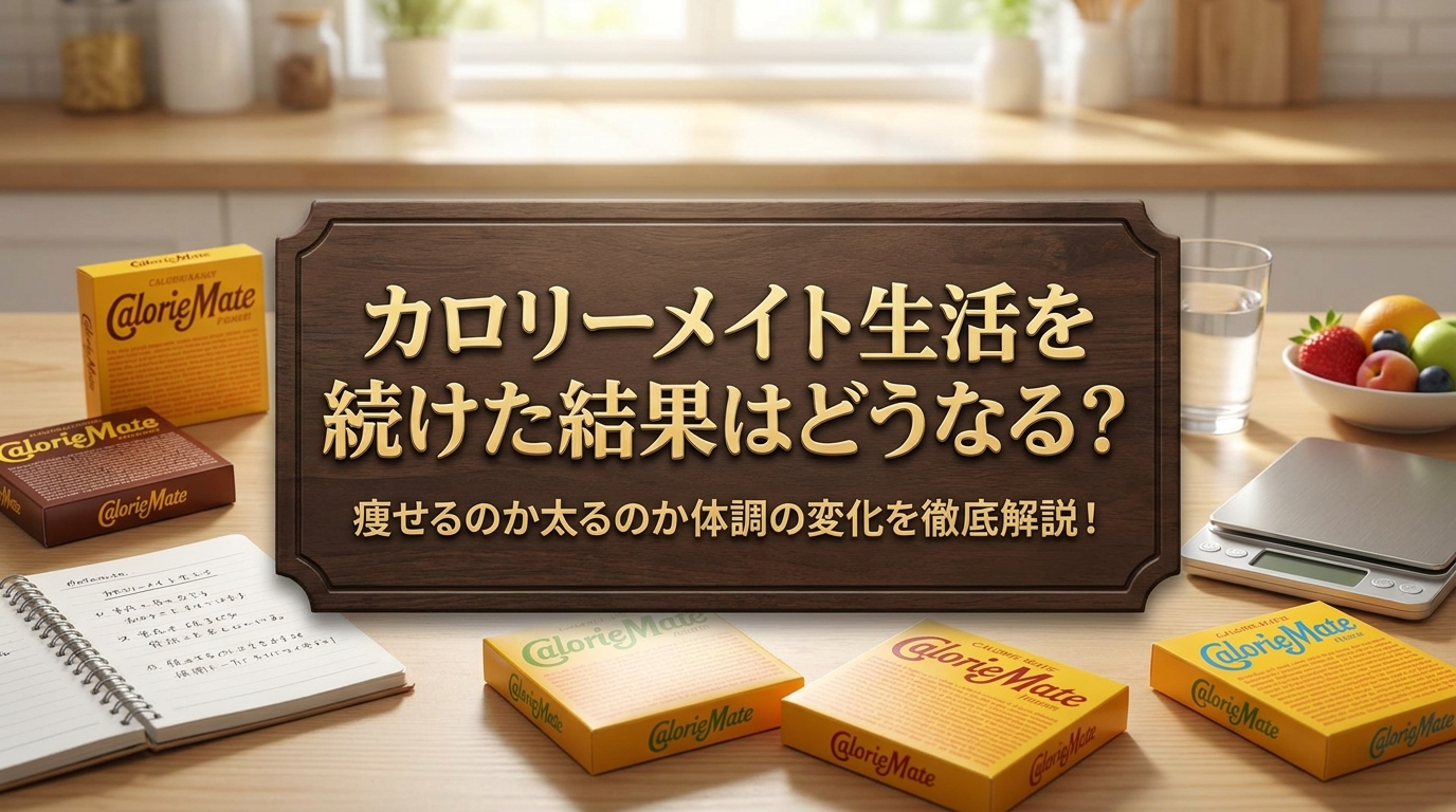 カロリーメイト生活を続けた結果はどうなる？痩せるのか太るのか体調の変化を徹底解説！