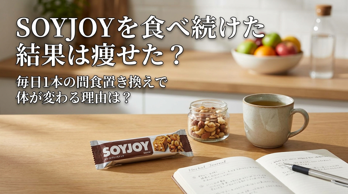 SOYJOYを食べ続けた結果は痩せた?毎日1本の間食置き換えで体が変わる理由は?