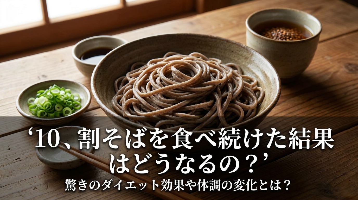 10割そばを食べ続けた結果はどうなるの?驚きのダイエット効果や体調の変化とは?