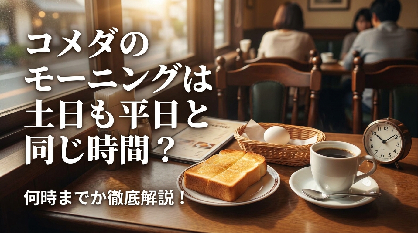 コメダのモーニングは土日も平日と同じ時間?何時までか徹底解説!