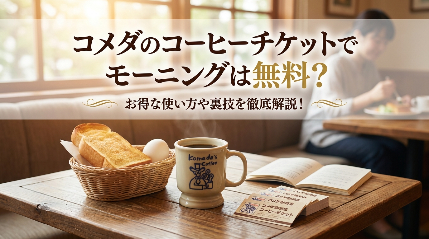コメダのコーヒーチケットでモーニングは無料?お得な使い方や裏技を徹底解説!