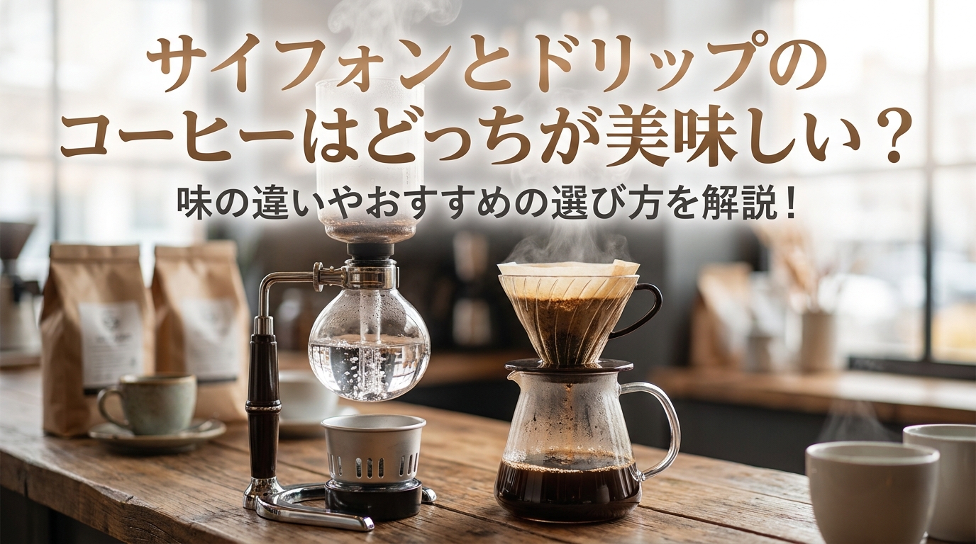 サイフォンとドリップのコーヒーはどっちが美味しい？味の違いやおすすめの選び方を解説！