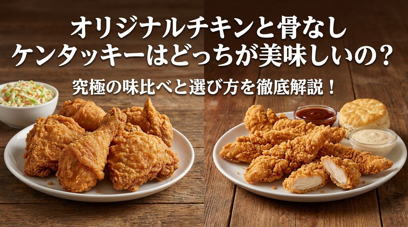 オリジナルチキンと骨なしケンタッキーはどっちが美味しいの？究極の味比べと選び方を徹底解説！
