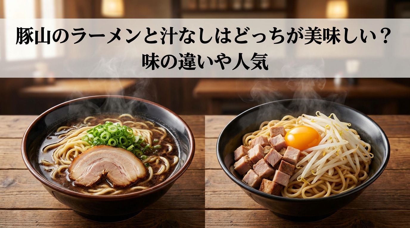 豚山のラーメンと汁なしはどっちが美味しい?味の違いや人気の理由を徹底比較!