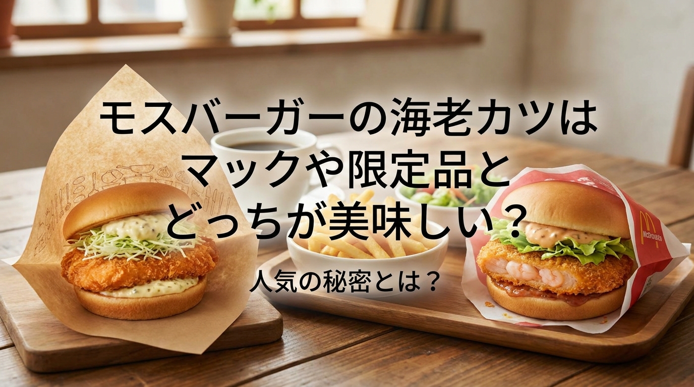 モスバーガーの海老カツはマックや限定品とどっちが美味しい?人気の秘密とは?