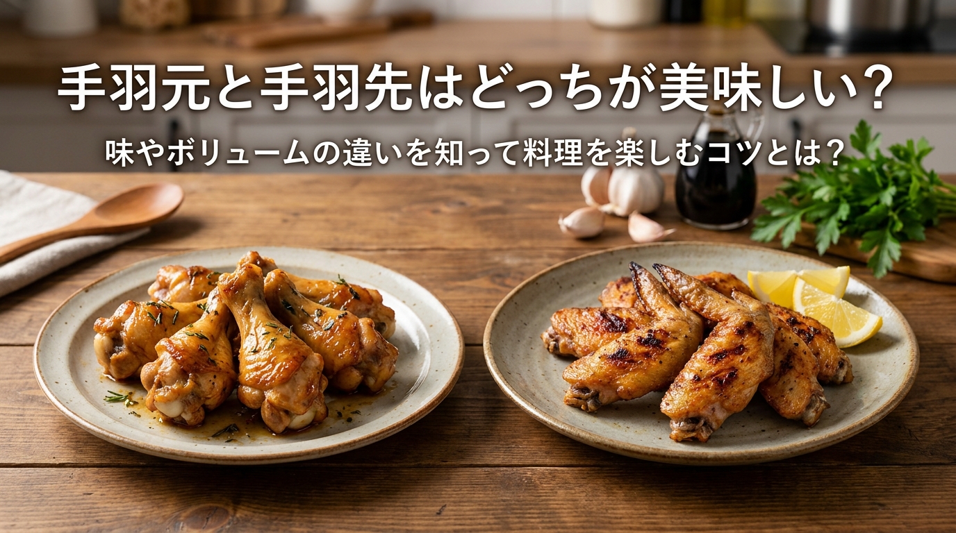 手羽元と手羽先はどっちが美味しい?味やボリュームの違いを知って料理を楽しむコツとは?