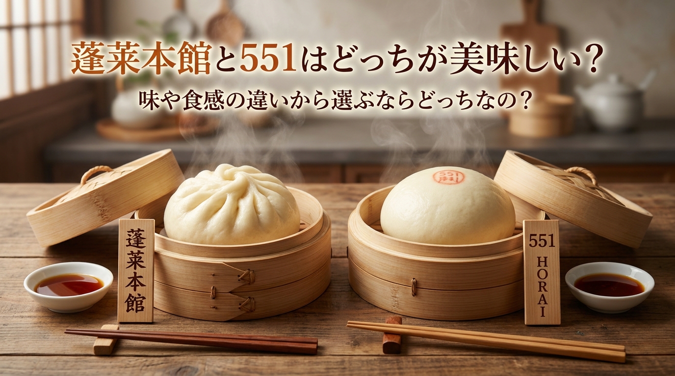 蓬莱本館と551はどっちが美味しい？味や食感の違いから選ぶならどっちなの？