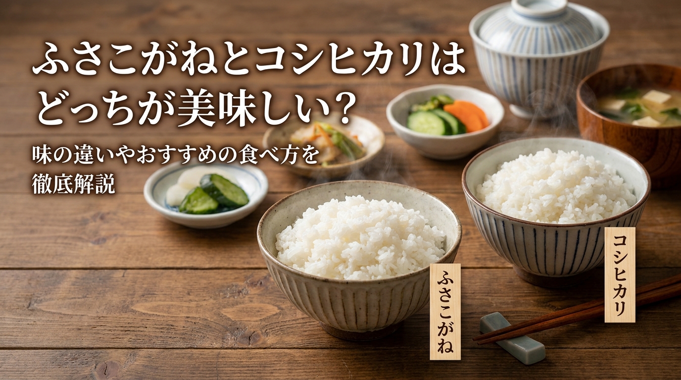 ふさこがねとコシヒカリはどっちが美味しい？味の違いやおすすめの食べ方を徹底解説