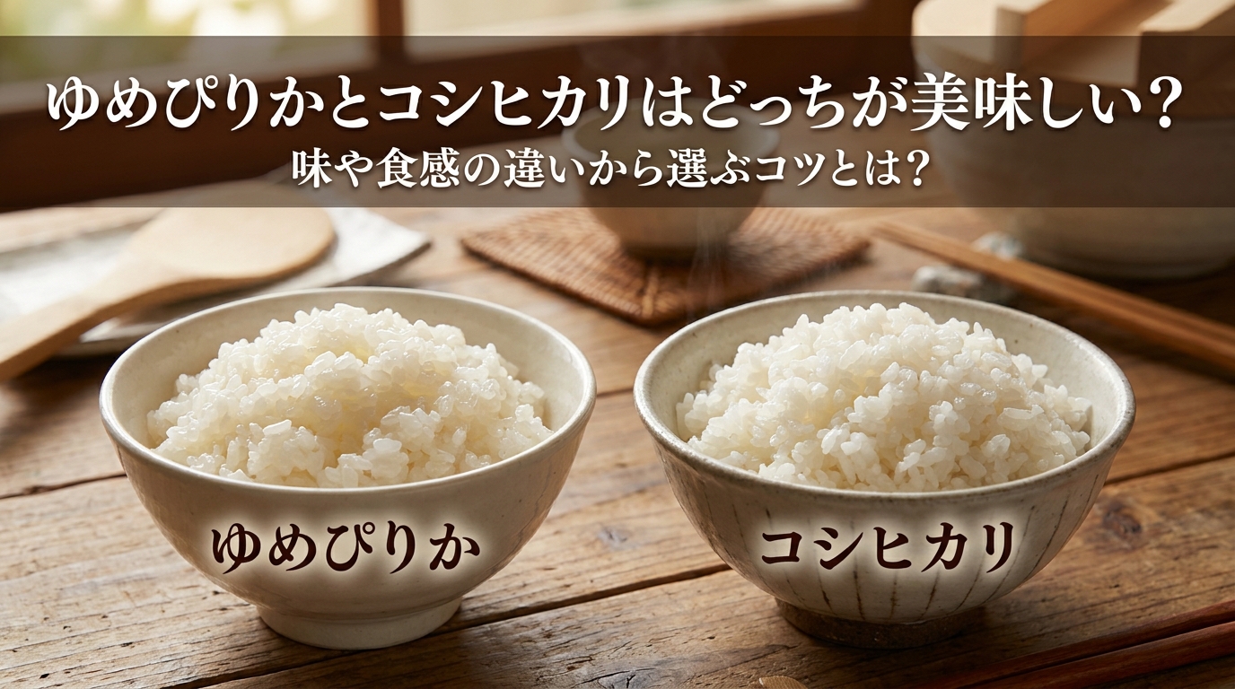 ゆめぴりかとコシヒカリはどっちが美味しい?味や食感の違いから選ぶコツとは?