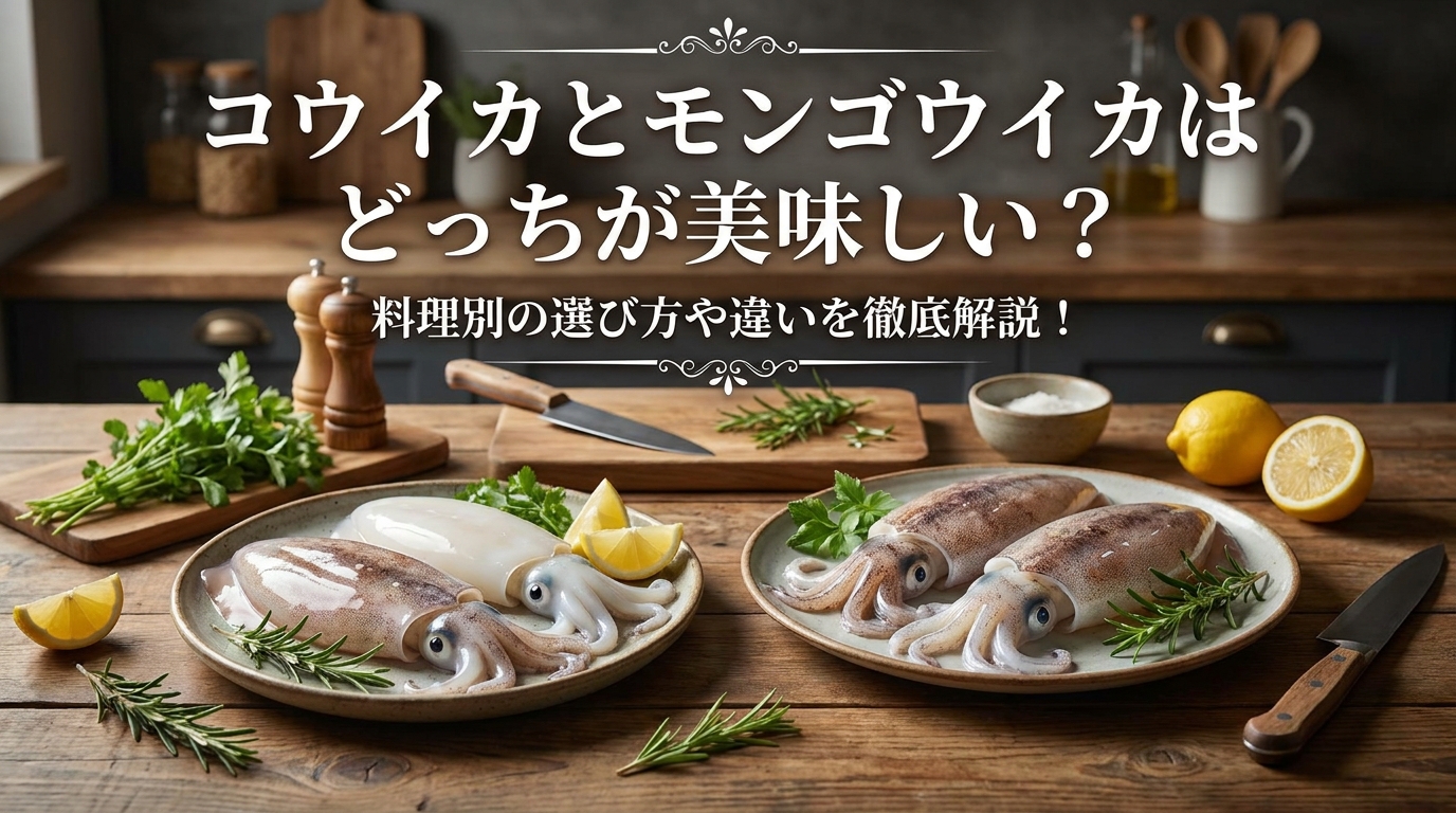 コウイカとモンゴウイカはどっちが美味しい？料理別の選び方や違いを徹底解説！