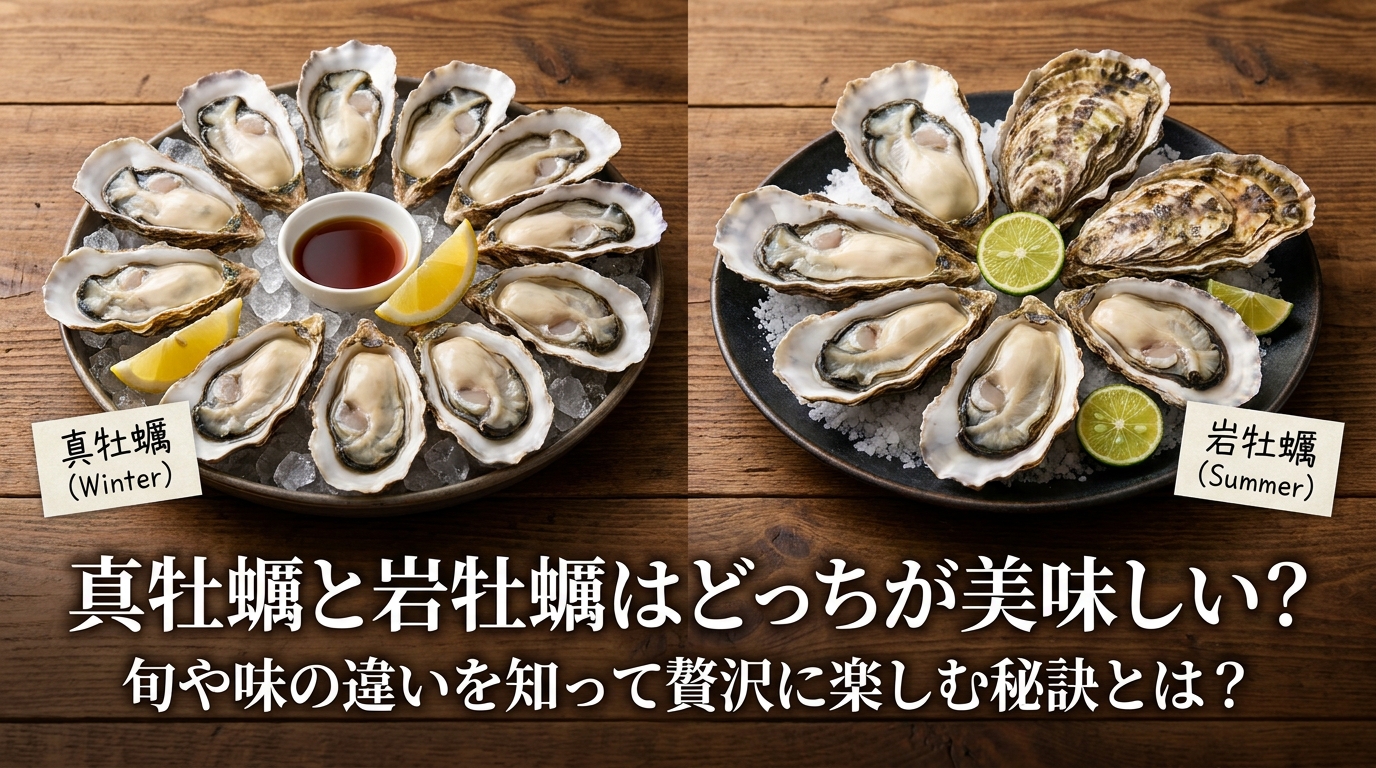 真牡蠣と岩牡蠣はどっちが美味しい？旬や味の違いを知って贅沢に楽しむ秘訣とは？