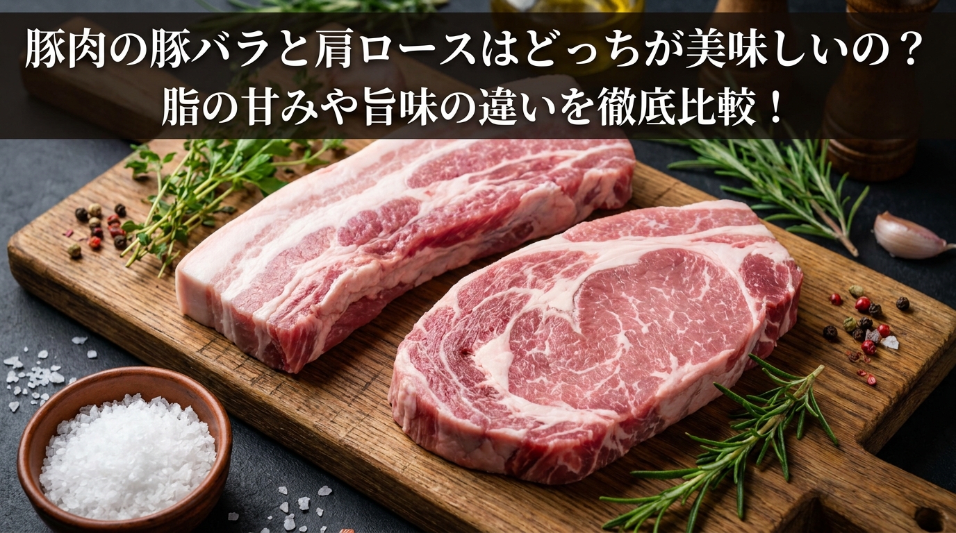 豚肉の豚バラと肩ロースはどっちが美味しいの?脂の甘みや旨味の違いを徹底比較!