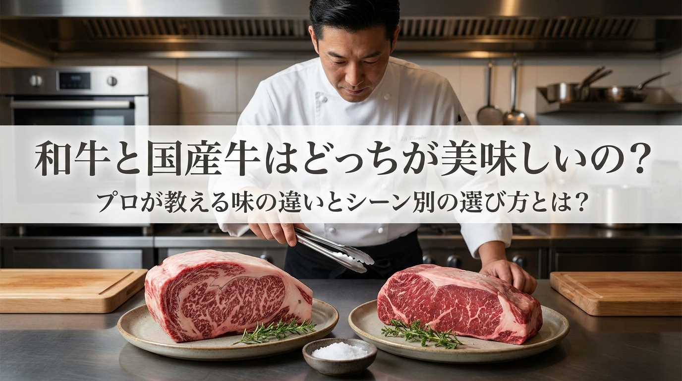 和牛と国産牛はどっちが美味しいの?プロが教える味の違いとシーン別の選び方とは?