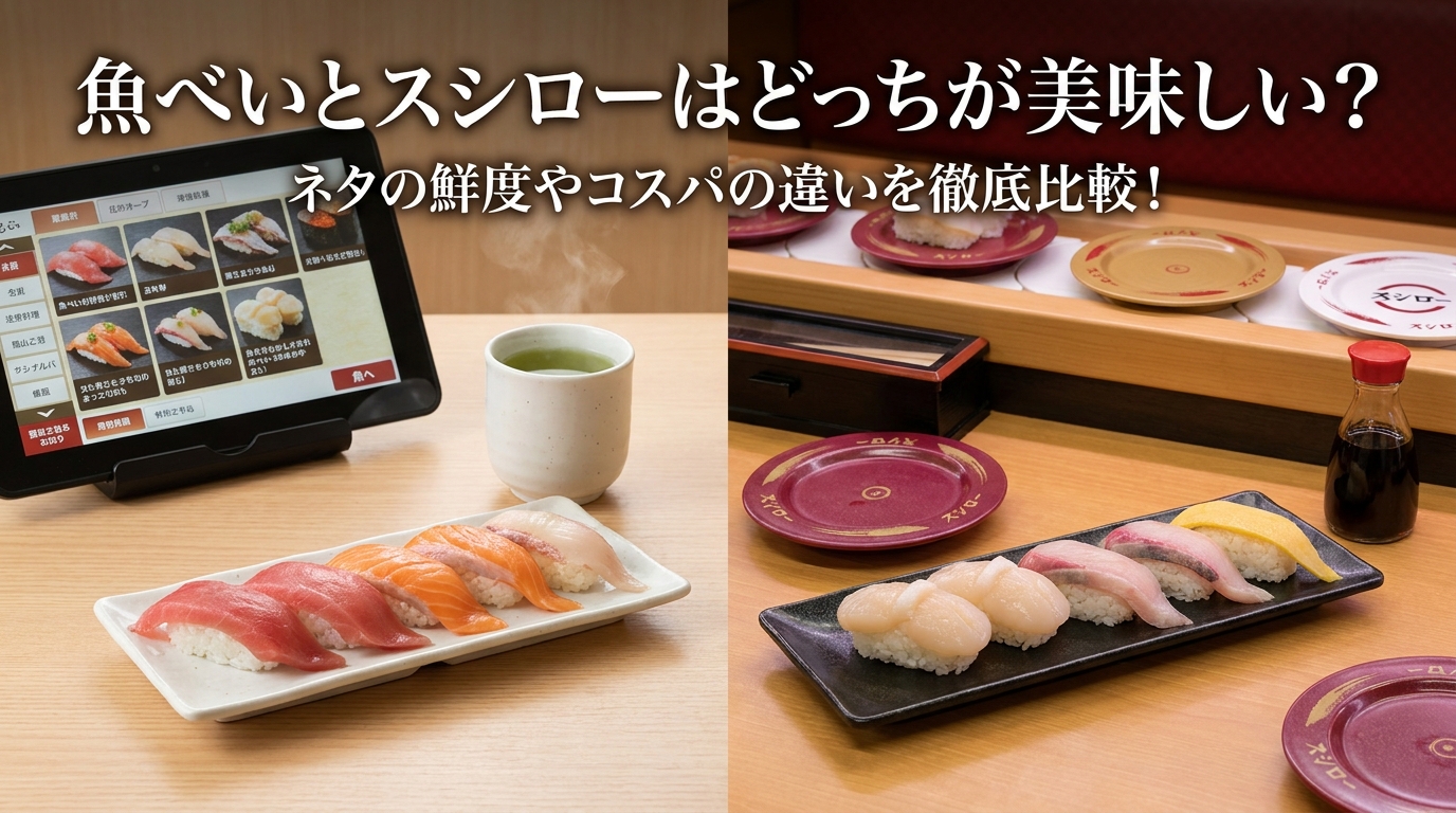 魚べいとスシローはどっちが美味しい？ネタの鮮度やコスパの違いを徹底比較！