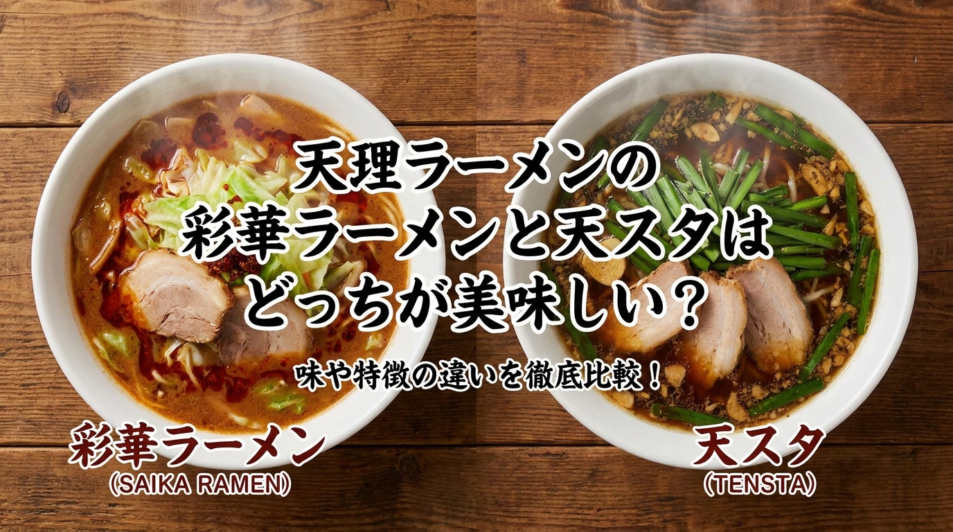 天理ラーメンの彩華ラーメンと天スタはどっちが美味しい？味や特徴の違いを徹底比較！