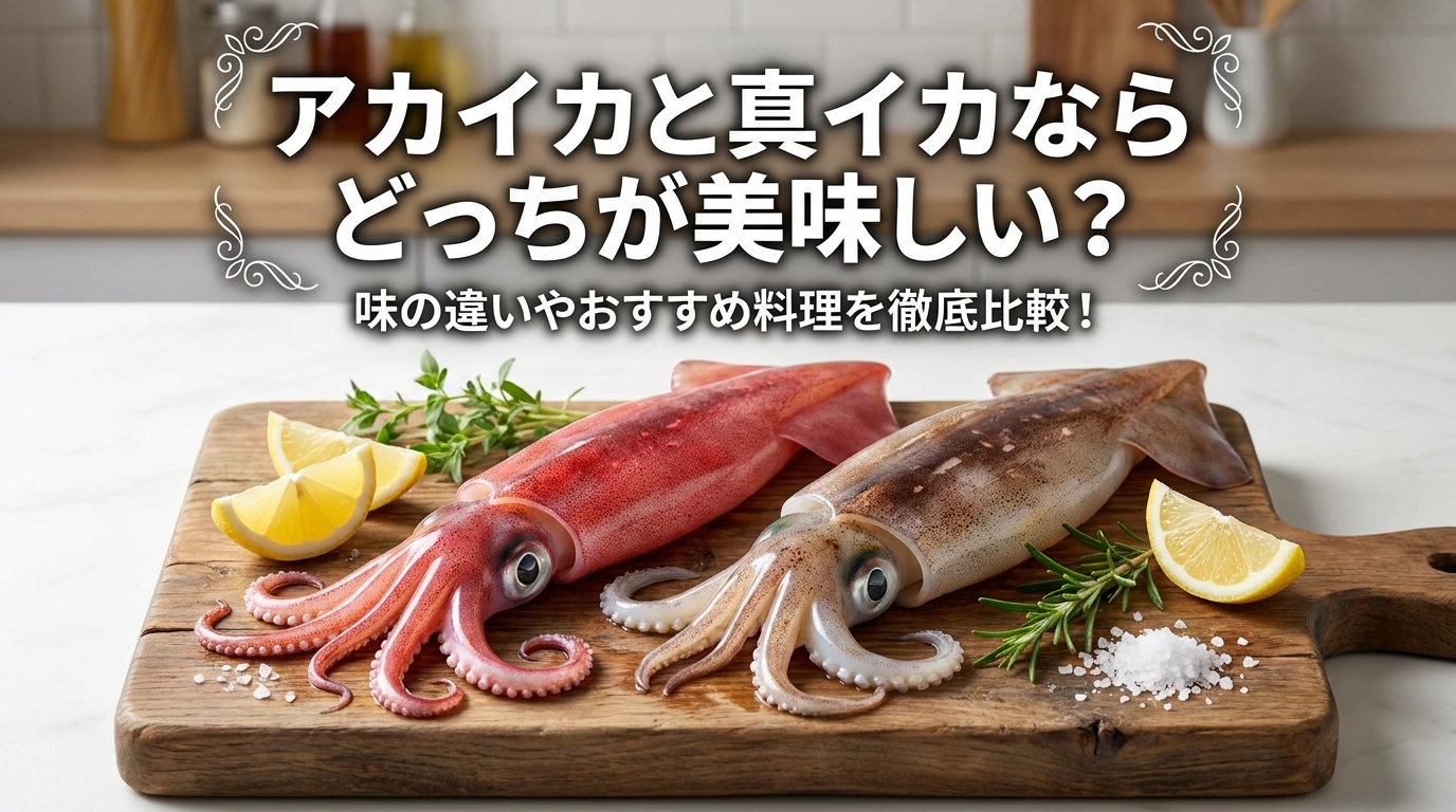 アカイカと真イカならどっちが美味しい?味の違いやおすすめ料理を徹底比較!
