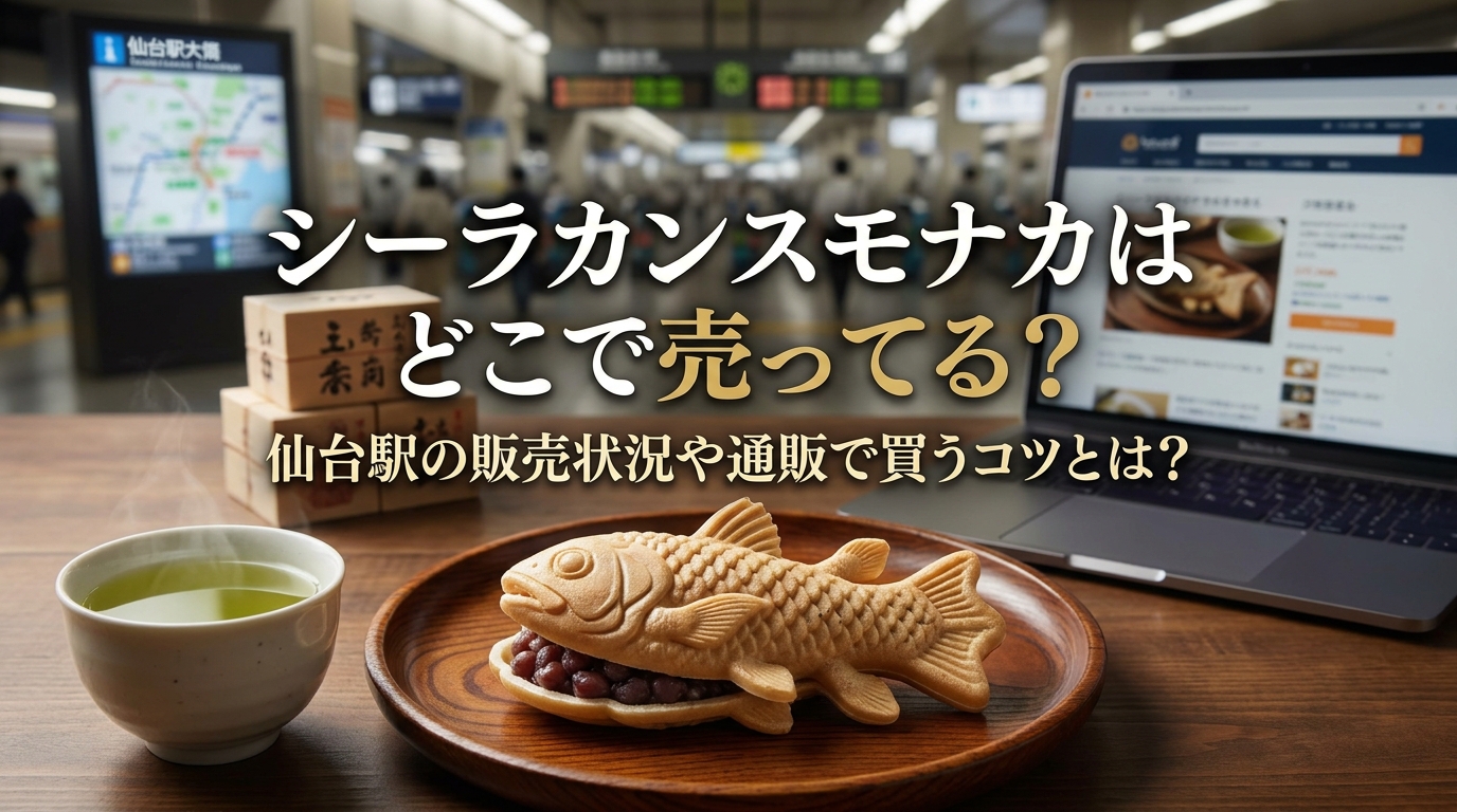 シーラカンスモナカはどこで売ってる？仙台駅の販売状況や通販で買うコツとは？