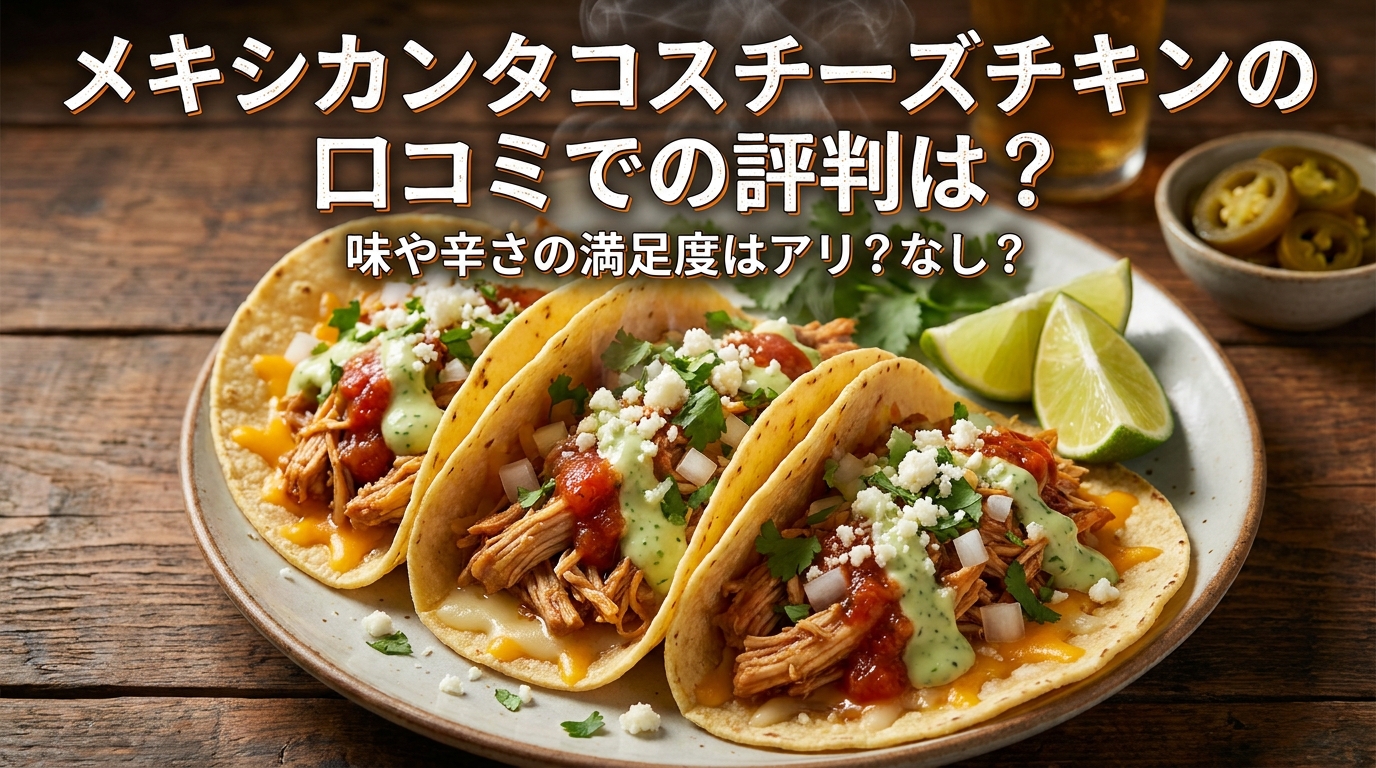 メキシカンタコスチーズチキンの口コミでの評判は?味や辛さの満足度はアリ?なし?