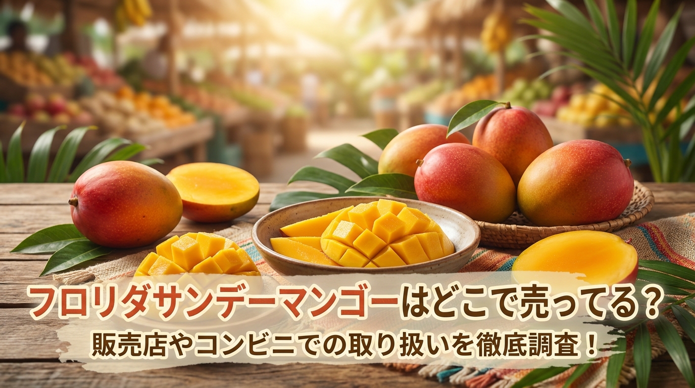 フロリダサンデーマンゴーはどこで売ってる?販売店やコンビニでの取り扱いを徹底調査!