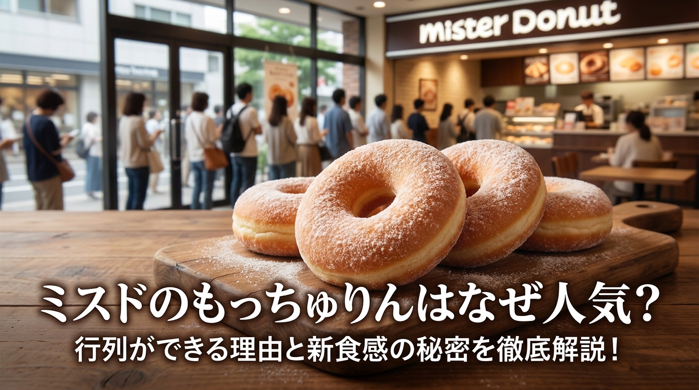 ミスドのもっちゅりんはなぜ人気?行列ができる理由と新食感の秘密を徹底解説!
