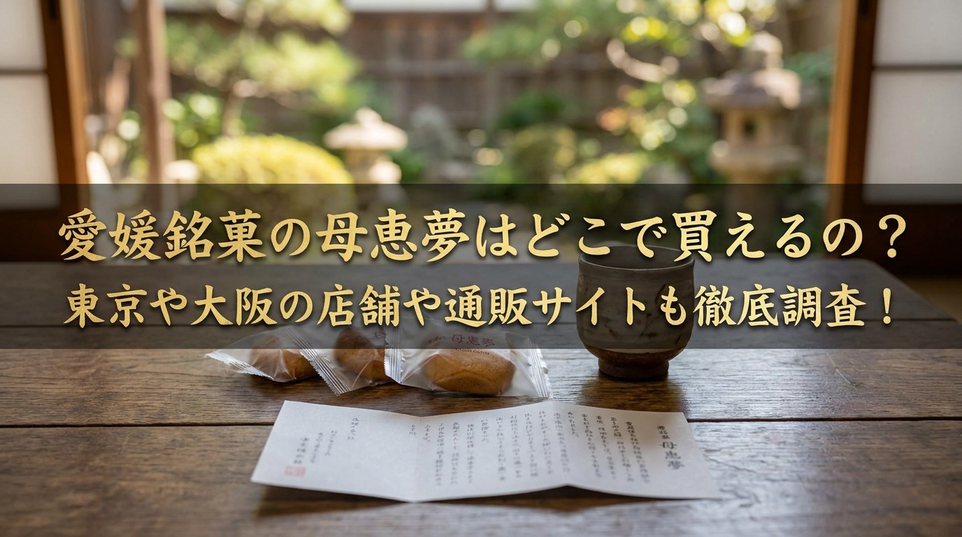 愛媛銘菓の母恵夢はどこで買えるの？東京や大阪の店舗や通販サイトも徹底調査！