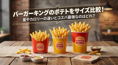 バーガーキングのポテトをサイズ比較！量やカロリーの違いとコスパ最強なのはどれ？