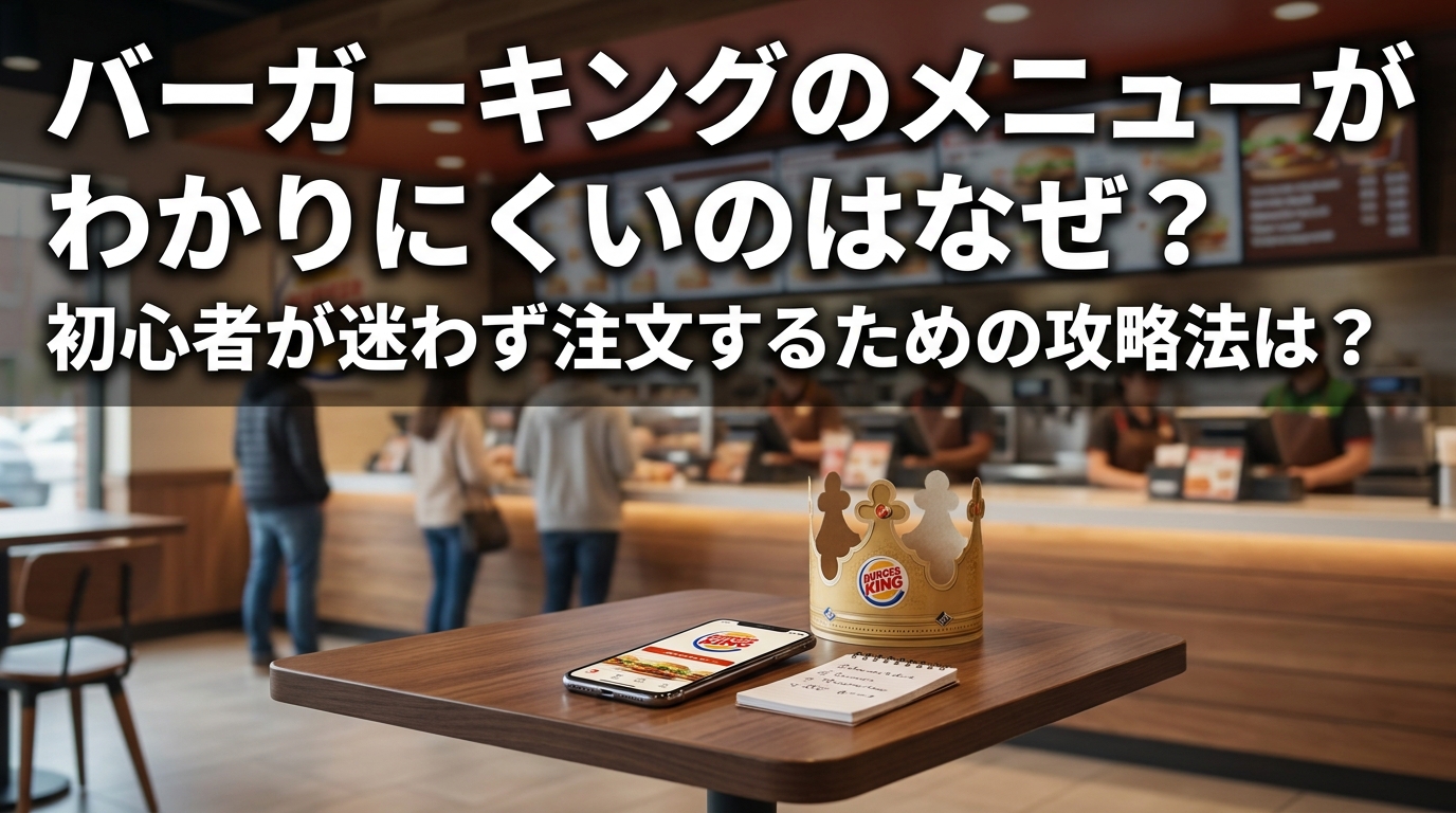 バーガーキングのメニューがわかりにくいのはなぜ？初心者が迷わず注文するための攻略法は？