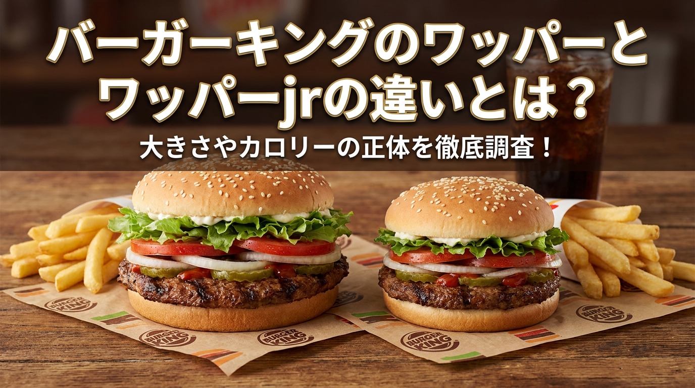 バーガーキングのワッパーとワッパーjrの違いとは？大きさやカロリーの正体を徹底調査！