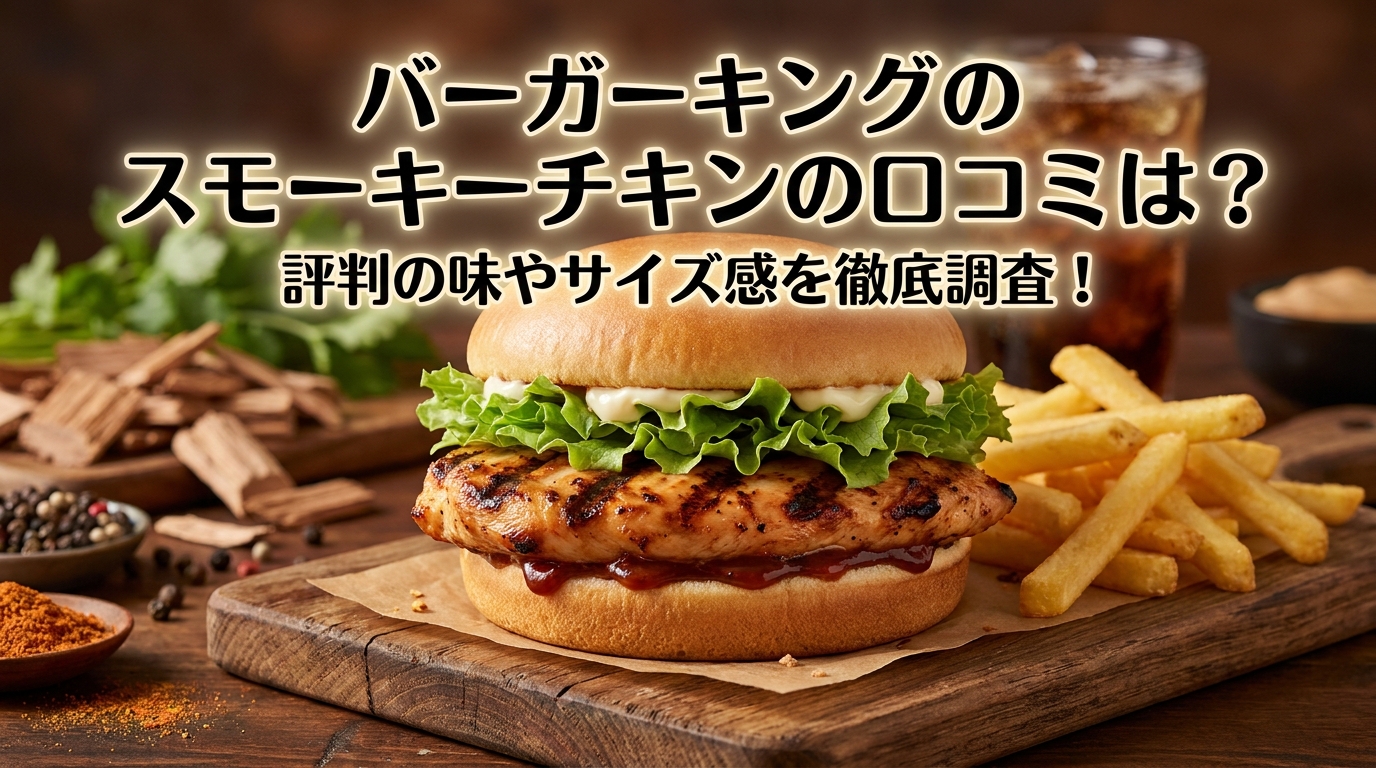 バーガーキングのスモーキーチキンの口コミは?評判の味やサイズ感を徹底調査!