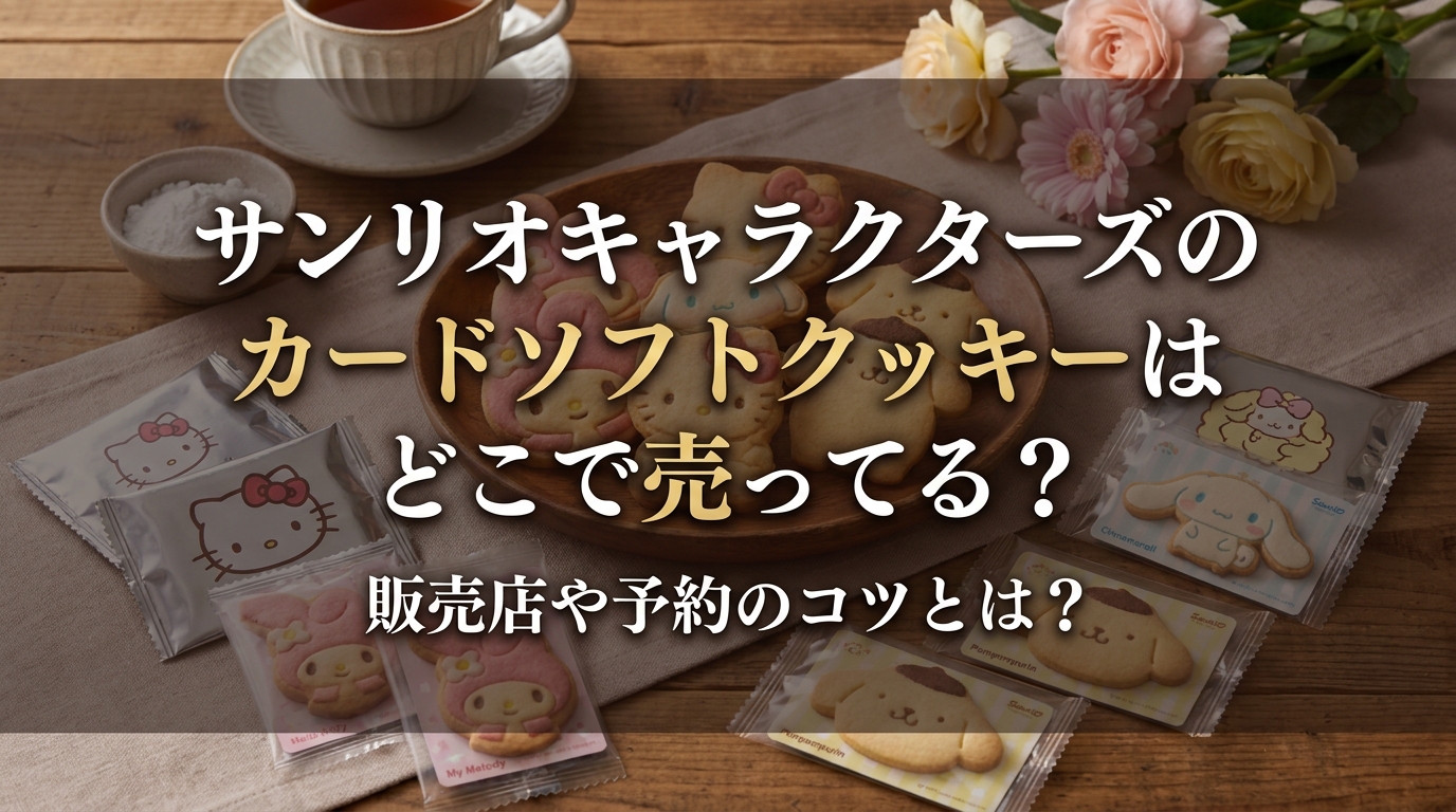 サンリオキャラクターズのカードソフトクッキーはどこで売ってる？販売店や予約のコツとは？