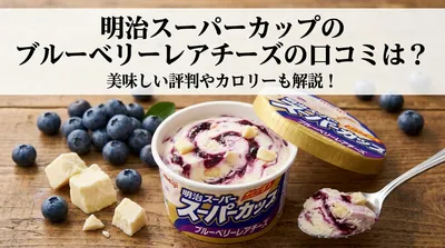 明治スーパーカップのブルーベリーレアチーズの口コミは？美味しい評判やカロリーも解説！