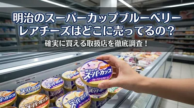 明治のスーパーカップブルーベリーレアチーズはどこに売ってるの？確実に買える取扱店を徹底調査！