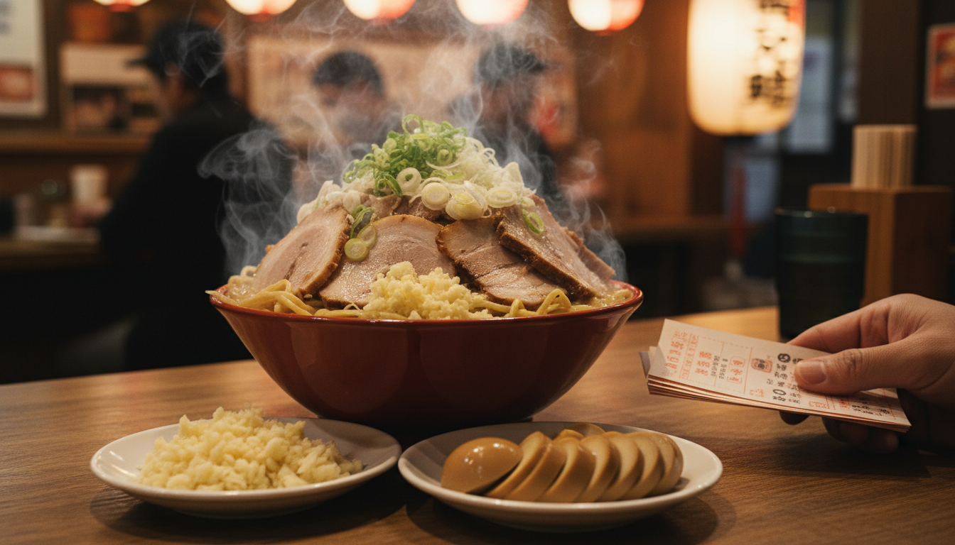 山岡家の裏メニューは「食券プラス口頭」で注文するのが基本です