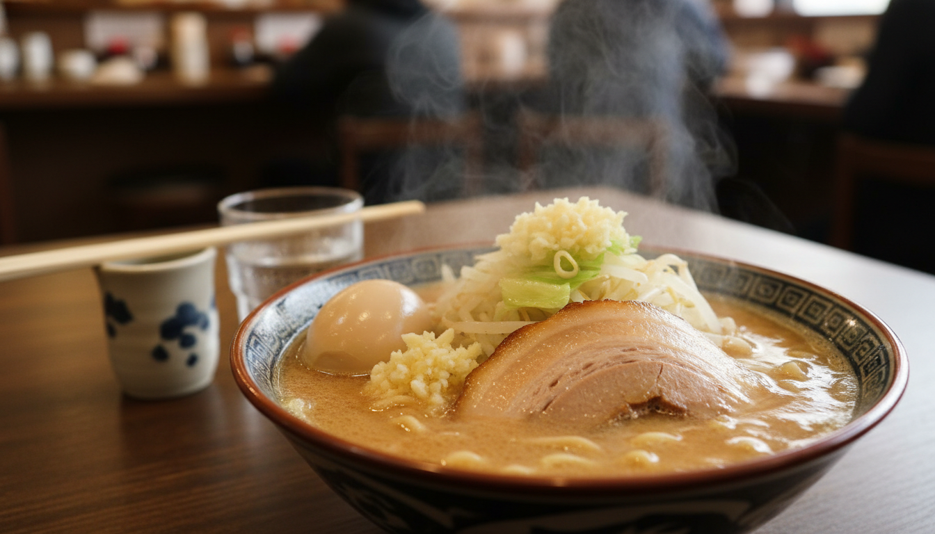 初めてなら「小ラーメン+野菜少なめ+ニンニク少し+味玉」がベストバランス!
