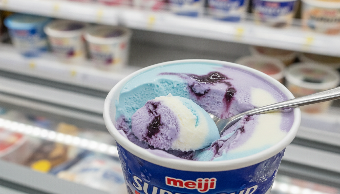 スーパーカップブルーベリーレアチーズは全国のコンビニ・量販店で幅広く販売されています